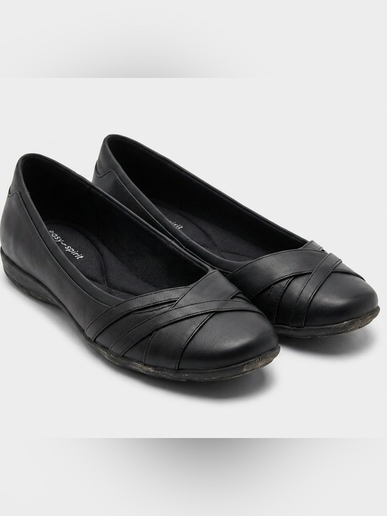 Easy Spirit Shoes - Easy Spirit Black‎ Women's Slip-On Ballet Flats